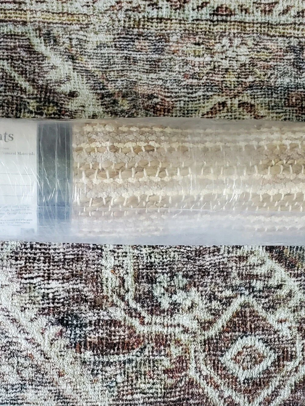Couristan Nature's Elements Rug 2x3 Chunky Braided Wool Jute Natural Accent